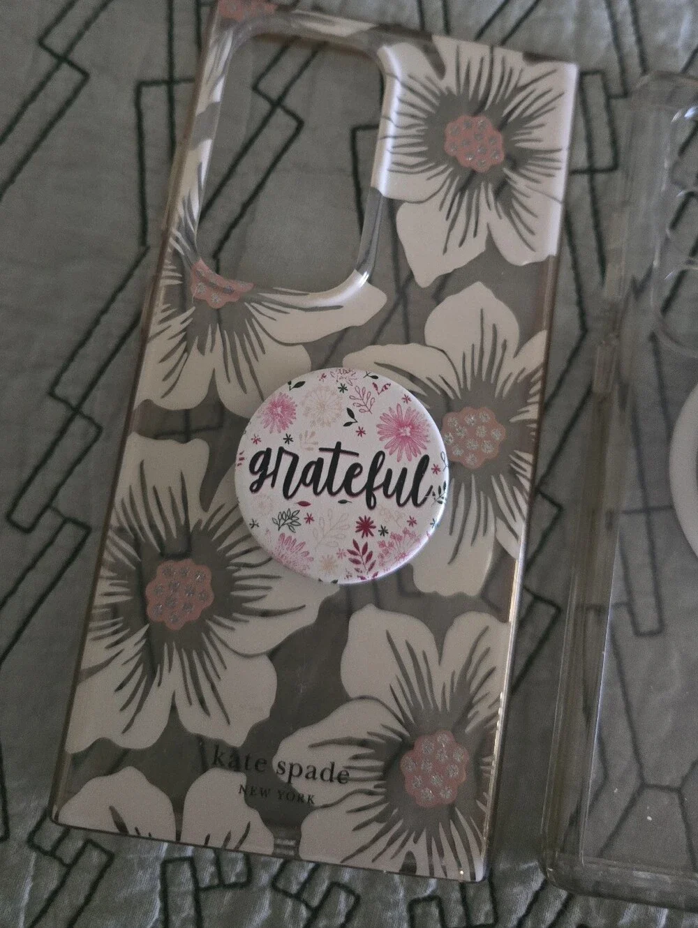 Samsung Galaxy S24 Ultr Floral 'Grateful' Phone Case with PopSocket